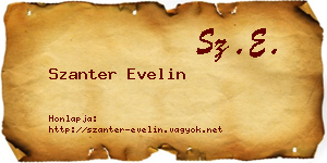 Szanter Evelin névjegykártya
