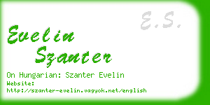 evelin szanter business card